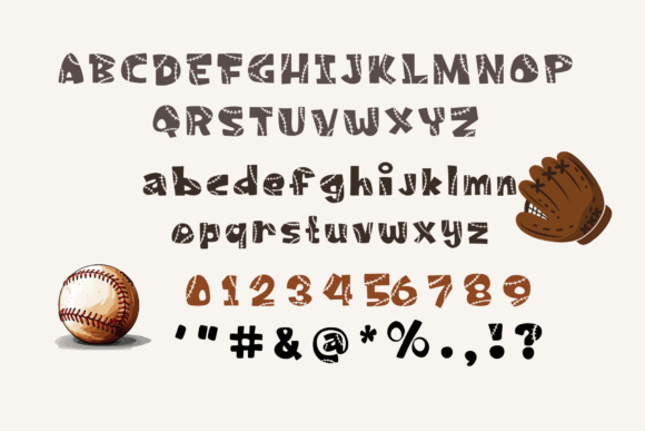 Baseball Font - Preview 1