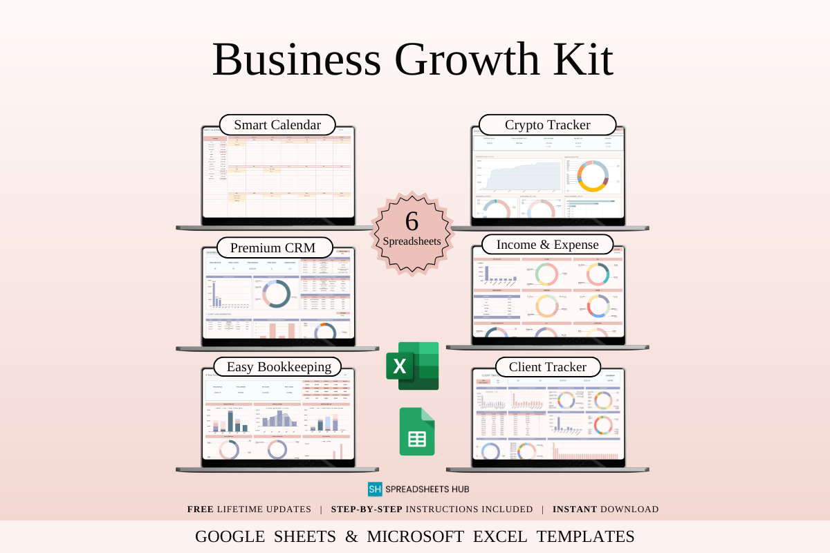 Business Growth Kit | 6 Spreadsheets