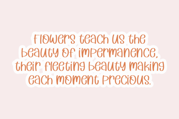 Flowers Stickers Font PNG with transparent background - Preview 1