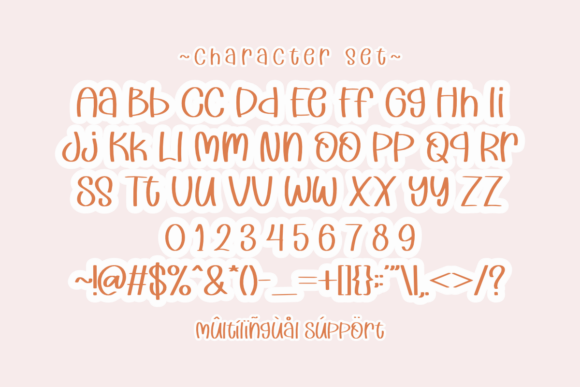 Flowers Stickers Font PNG with transparent background - Preview 2