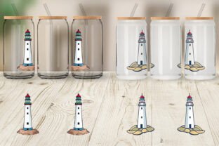 Glass Can Cliff Lighthouse Graphic by Artnoy · Creative Fabrica