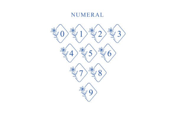 Lily Floral Monogram Font PNG with transparent background - Preview 5