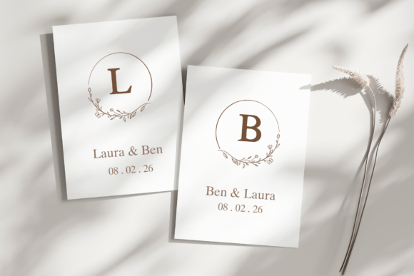 Little Flowers Monogram Font PNG with transparent background - Preview 2