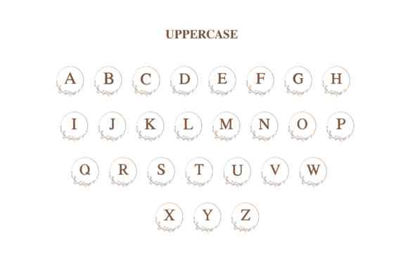 Little Flowers Monogram Font PNG with transparent background - Preview 6
