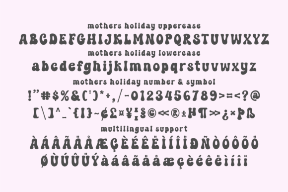 Mother's Holiday Font PNG with transparent background - Preview 6