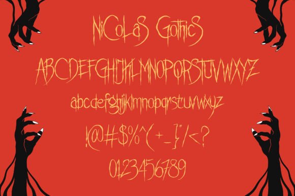 Nicolas Gothics Font PNG with transparent background - Preview 2