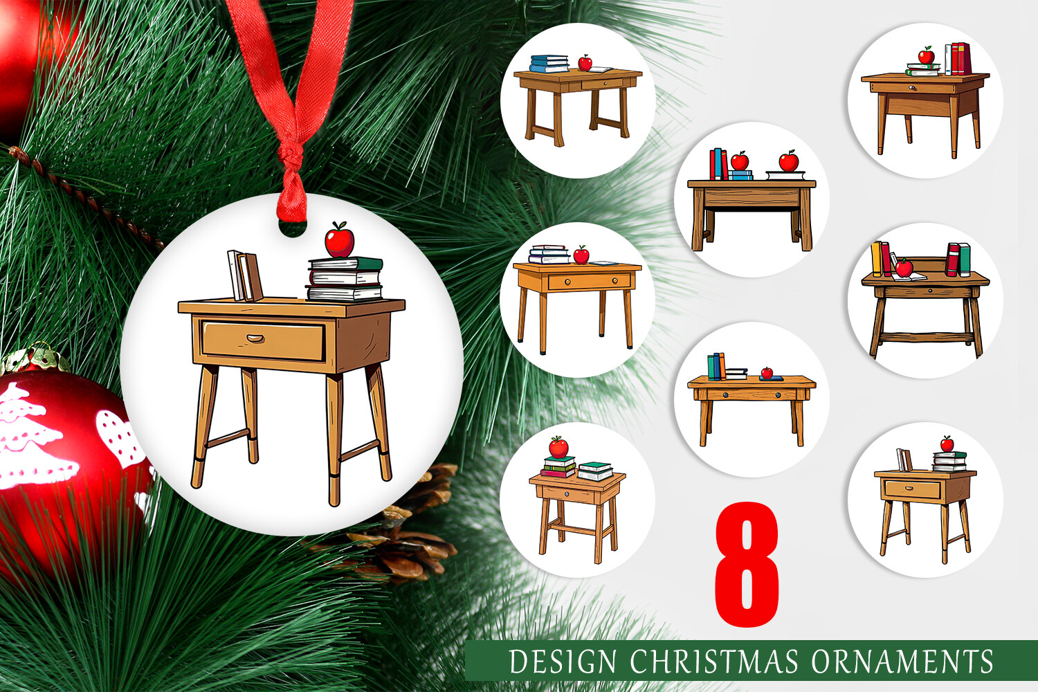 Ornament Teacher Desk