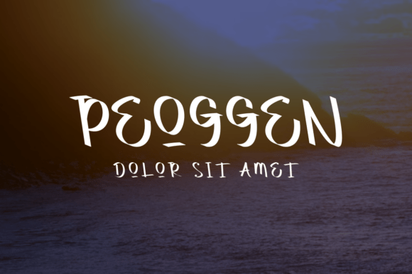 Peoggen Font PNG with transparent background - Preview 2