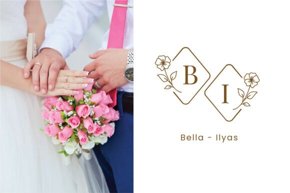 Poppy Floral Monogram Font PNG with transparent background - Preview 2