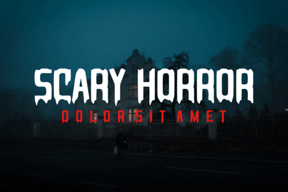 Scary Horror Font PNG with transparent background - Preview 2