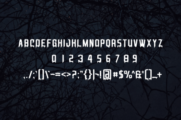 Scary Horror Font PNG with transparent background - Preview 3