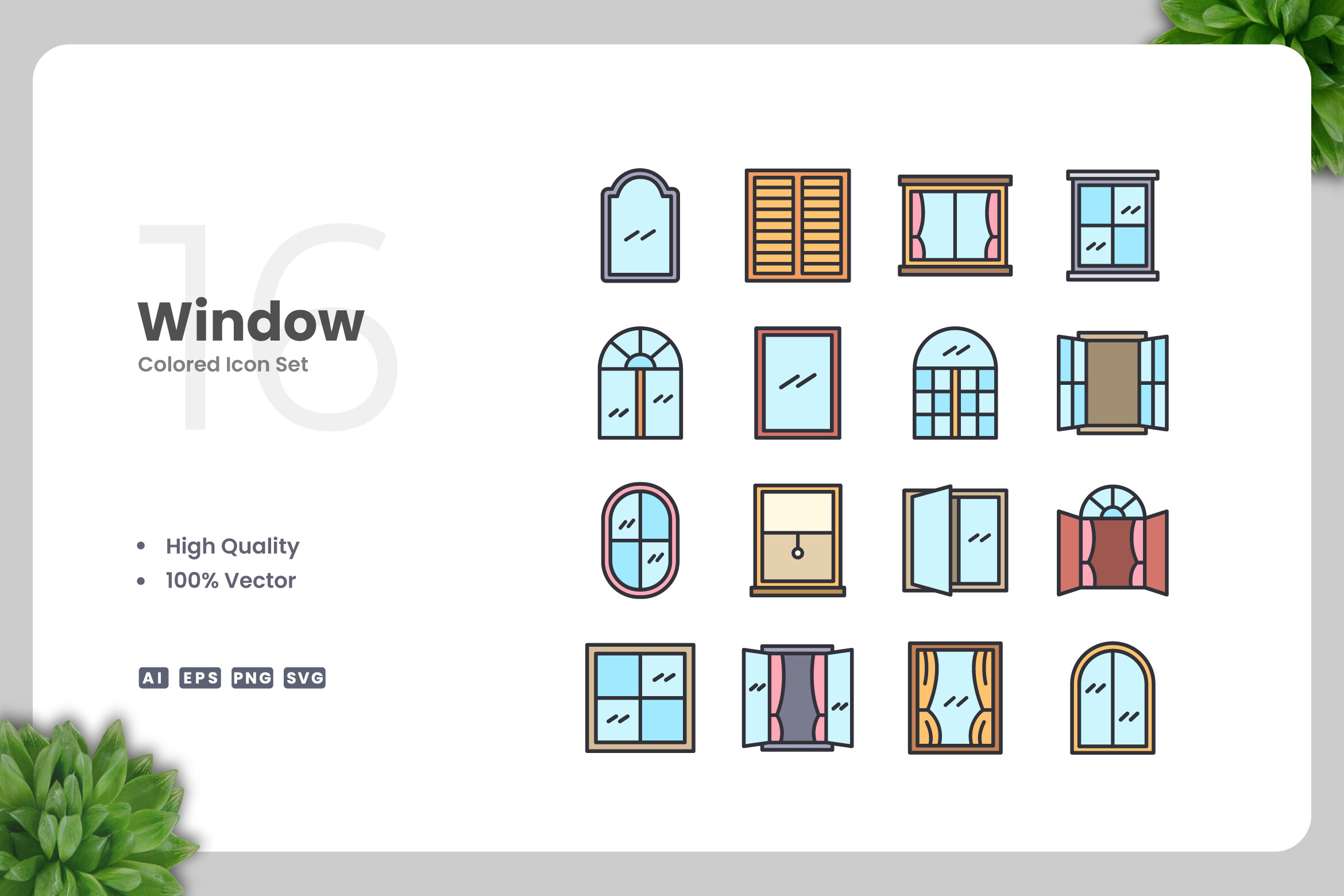 Window Colored Icons Graphic by upnowgraphic · Creative Fabrica