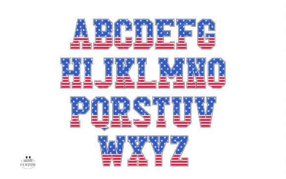 American Flag Font - Preview 2