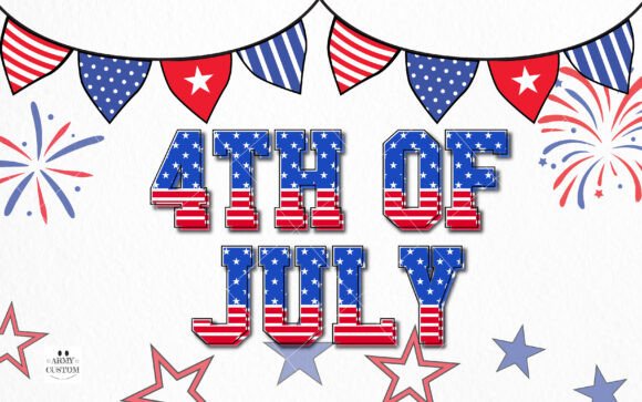 American Flag Font - Preview 4