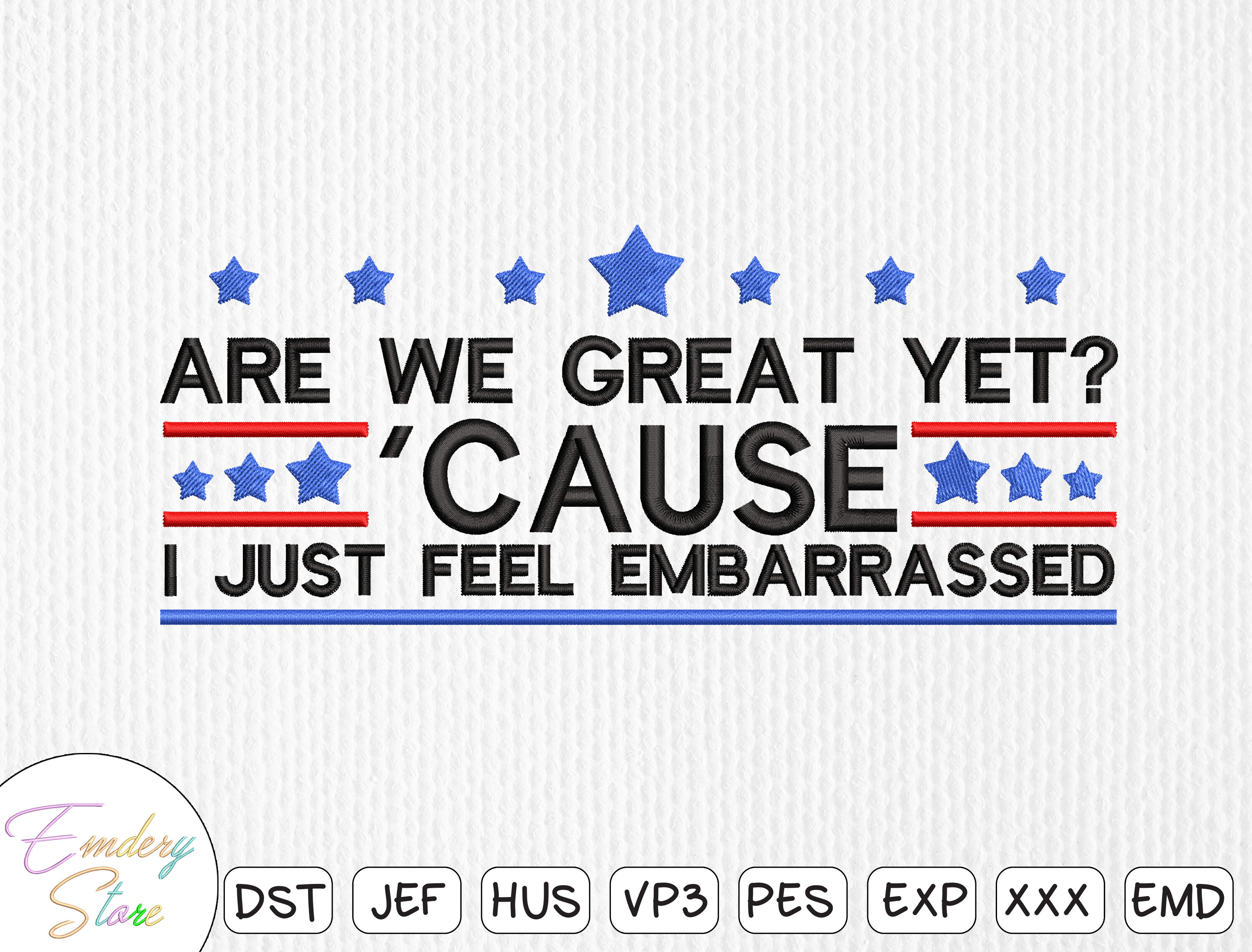 Are We Great, Embroidered Sweatshirt