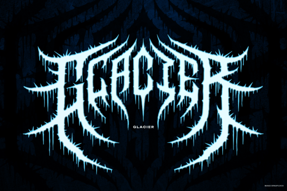 Death Blizard Font PNG with transparent background - Preview 1