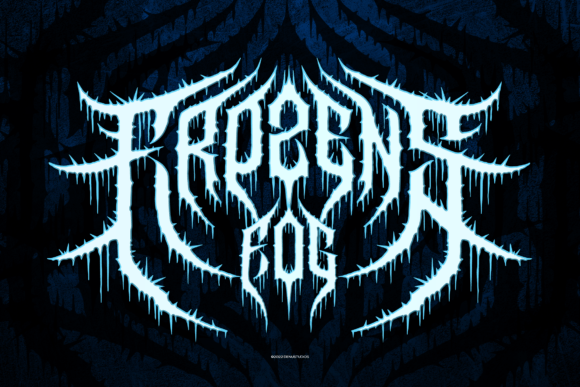 Death Blizard Font PNG with transparent background - Preview 2