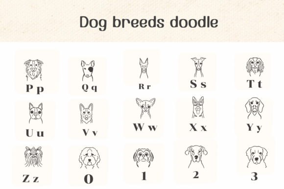 Dog Breeds Doodle Font - Preview 2
