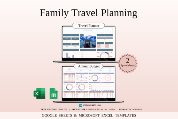 Family Travel Planning for Google Sheets Graphic Graphic Templates By SpreadsheetsHub