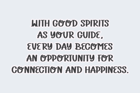 Good Spirits Font PNG with transparent background - Preview 1