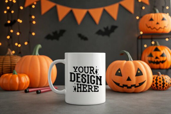 Halloween Coffee Mug Free Mockup Graphics