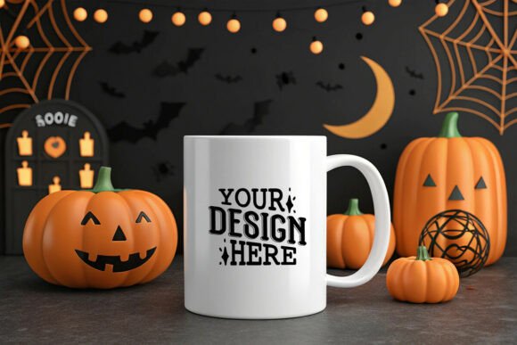 Halloween Coffee Mug Free Mockup Graphics