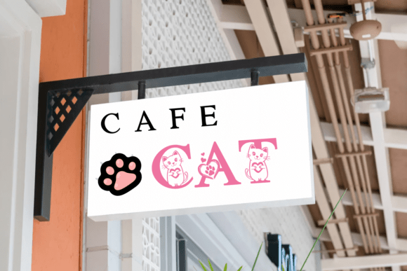 Heart Cat Font PNG with transparent background - Preview 3