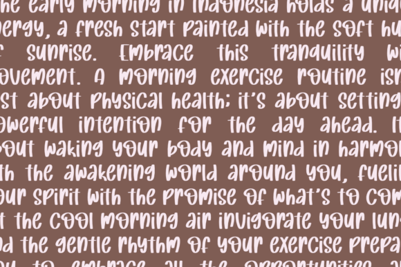 Morning Exercise Font PNG with transparent background - Preview 1