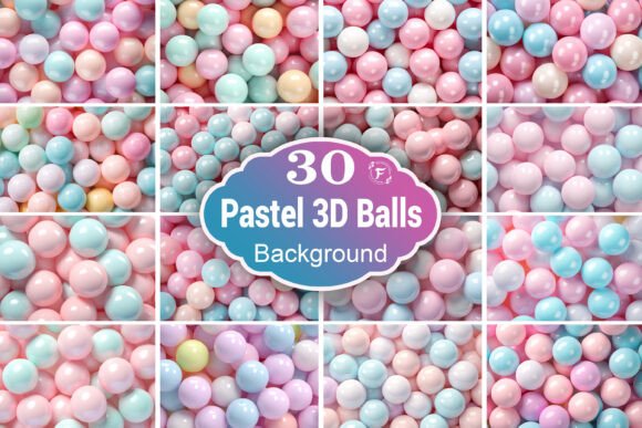 Pastel 3D Glossy Balls Background