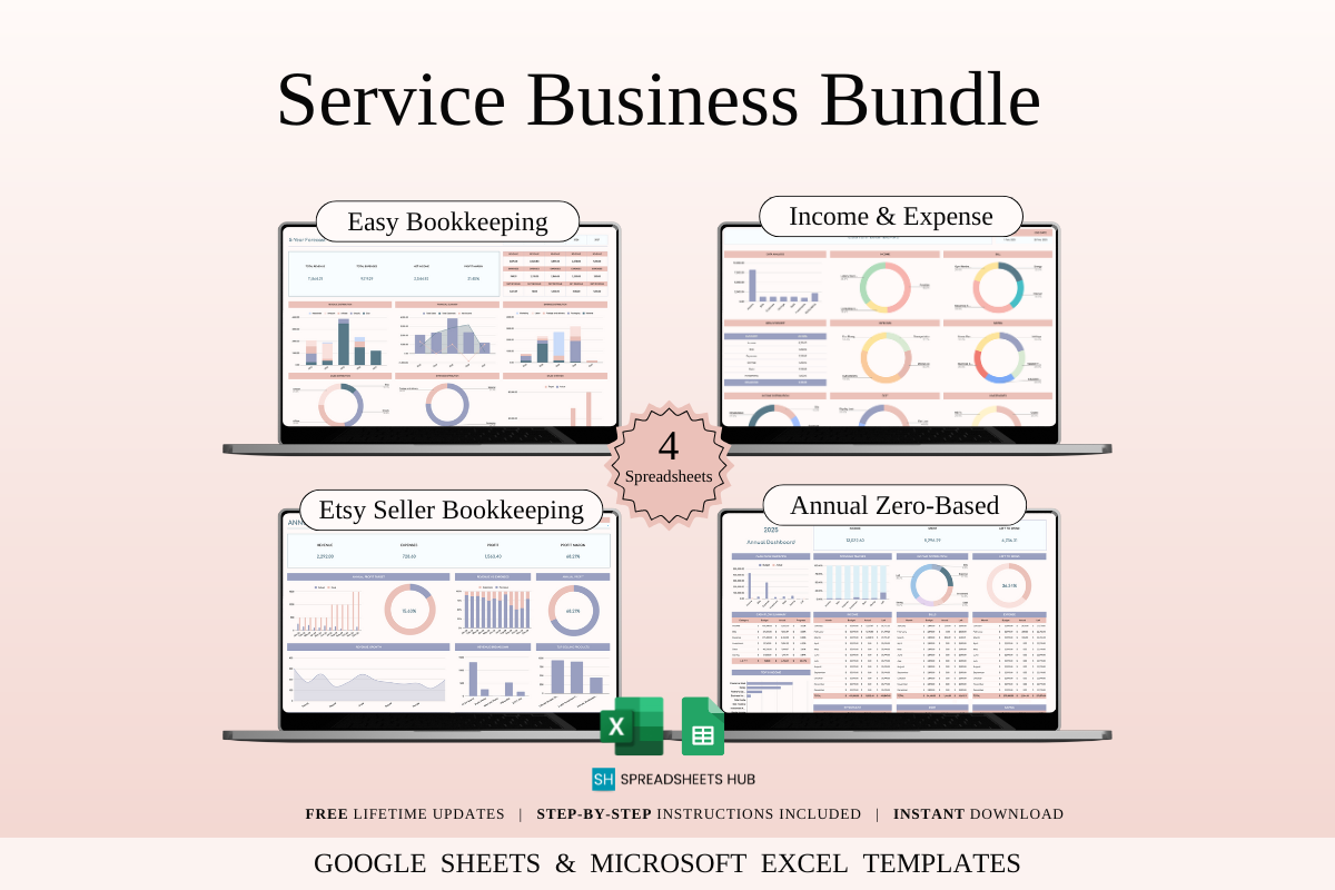 Service Bundle Example Service Business Bundle | 16 Templates Graphic by SpreadsheetsHub ...