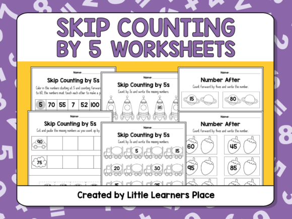 Skip Counting by 5s Math Worksheets