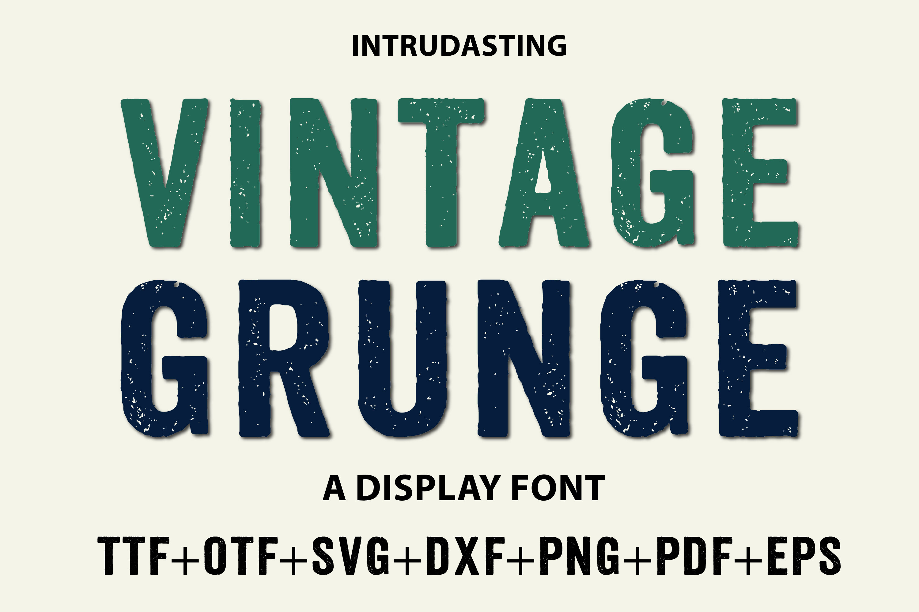 Vintage Grunge Font by Quirkify · Creative Fabrica font preview