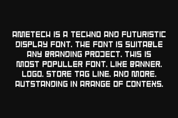 Ametech Font - Preview 3
