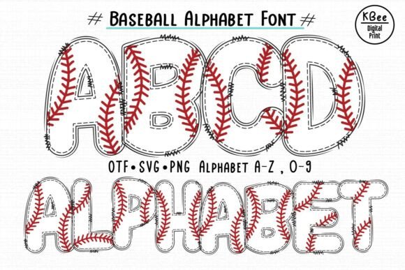 Baseball Alphabet Font - Preview 1