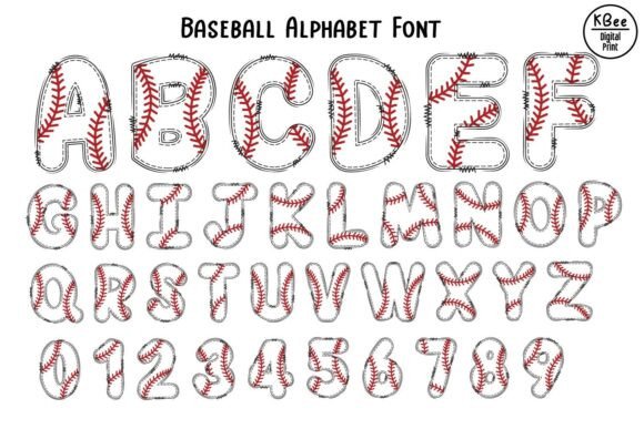 Baseball Alphabet Font - Preview 2