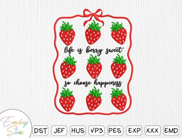 Berry Embroidery Design