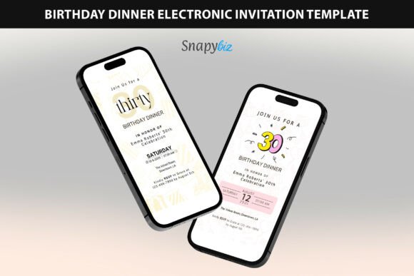 Birthday Dinner Invitation Card Template