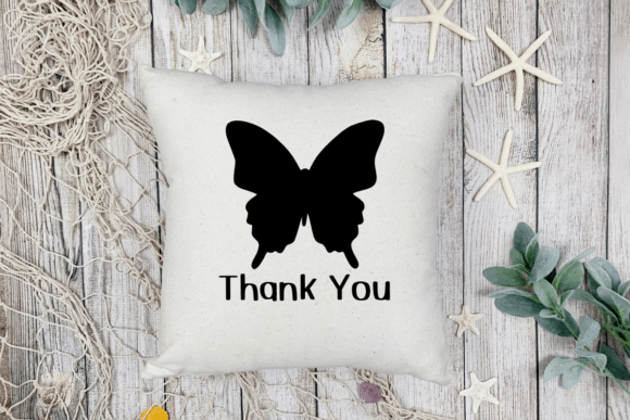 Butterfly Silhouettes Font PNG with transparent background - Preview 6