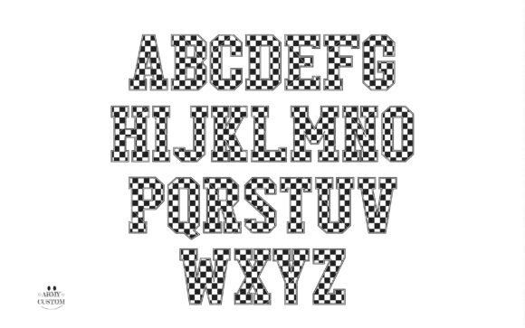 Checkered Font - Preview 5