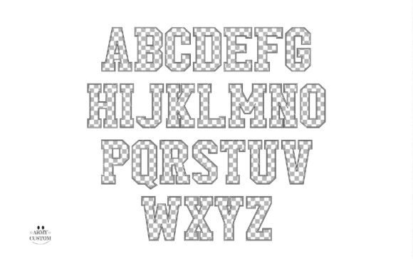 Checkered Font - Preview 6
