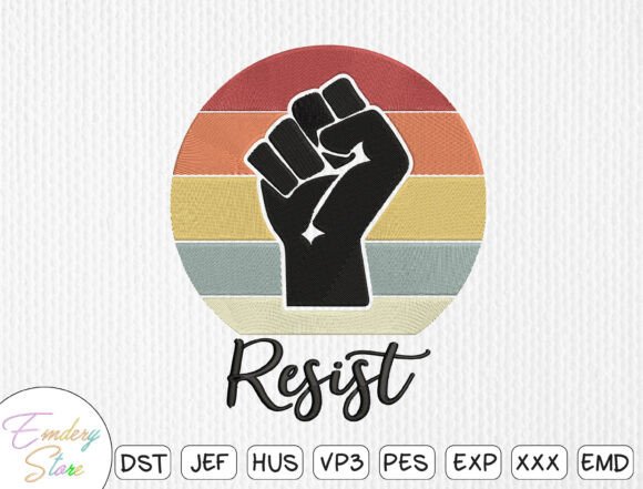 Embroidered Resist File Design