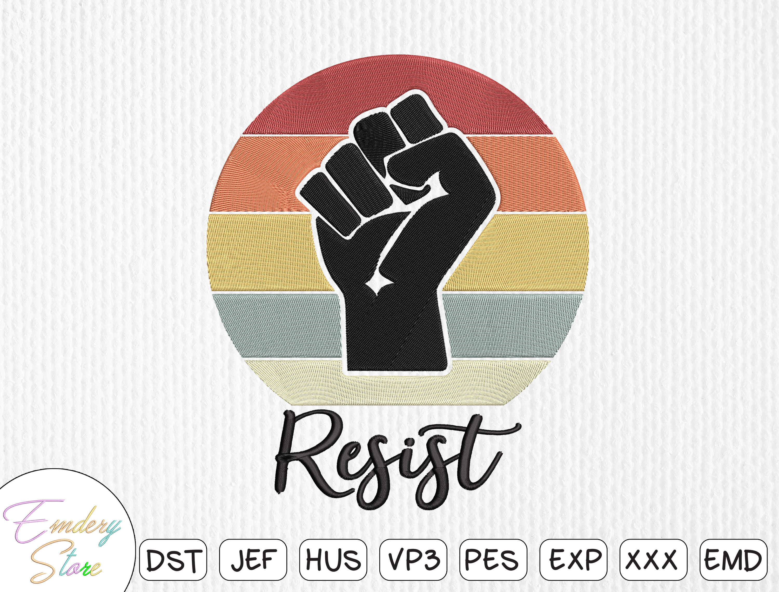 Embroidered Resist File Design