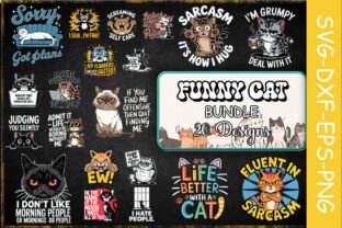 Funny Cat SVG Bundle Graphic by Turtle Rabbit · Creative Fabrica