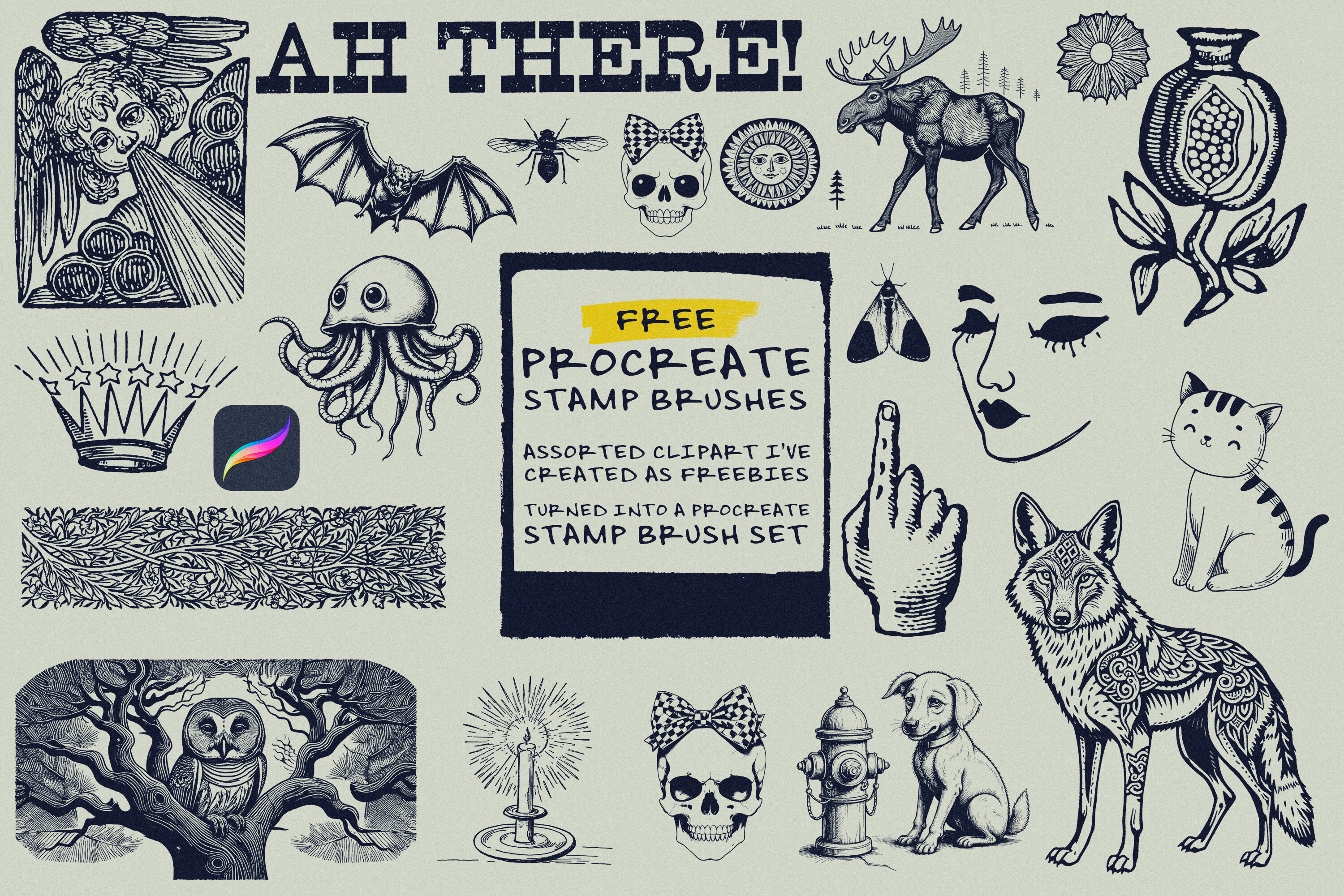Procreate Illustration Stamp Brushes Graphic by HG Designs · Creative ...