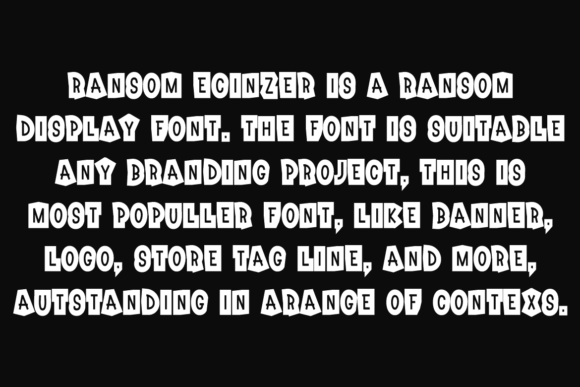 Ransom Ecinzer Font PNG with transparent background - Preview 3