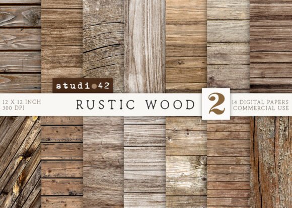 Rustic Wood Digital Papers V2