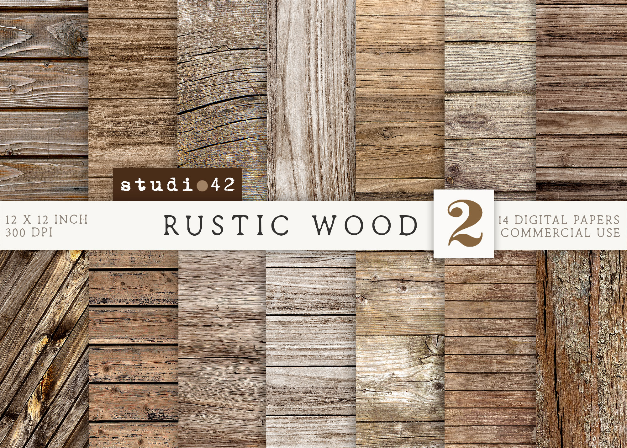 Rustic Wood Digital Papers V2 Graphic by DreamStudio42 · Creative Fabrica