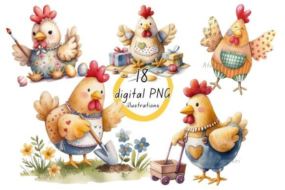 Stuffed Chicken Doll Clipart