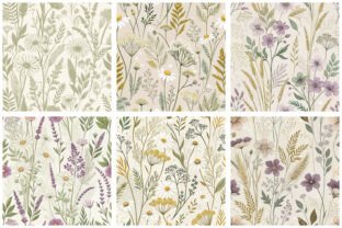 Wildflower Seamless Patterns 02 Graphic by TriDraw · Creative Fabrica