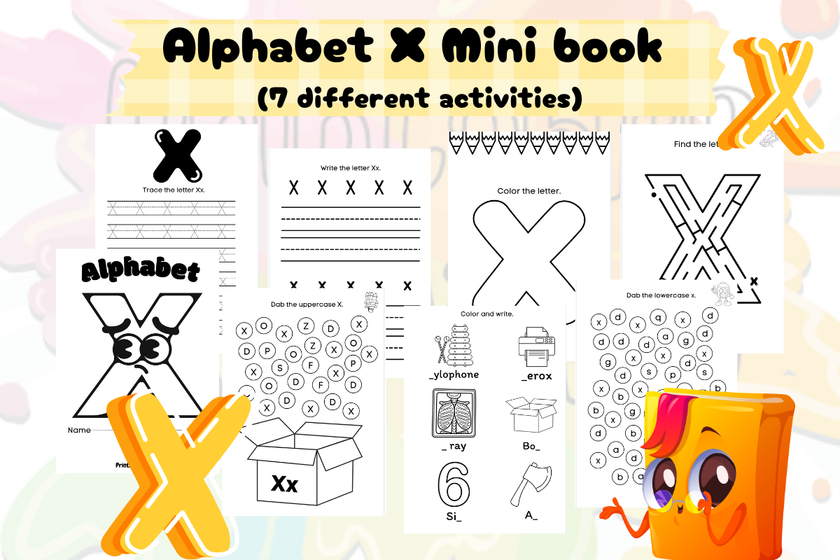 Alphabet X Mini Book | 7 Activities Graphic by PrintablesByAicha ...
